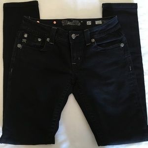 Miss Me Embellished Black Skinny Jeans 27x31